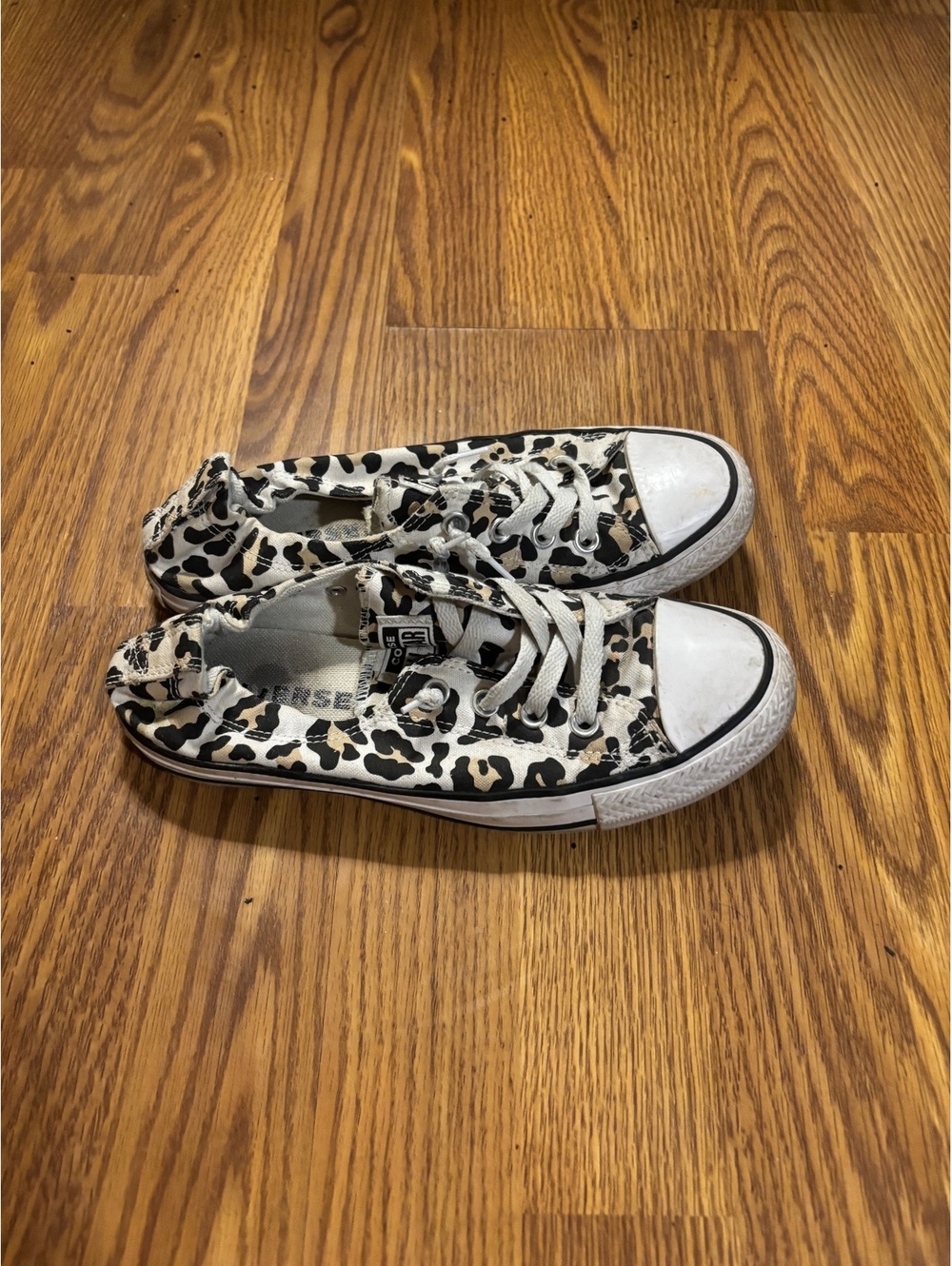 Converse Chuck Taylor All Star Low-Top Leopard Print Sneakers- Size 8